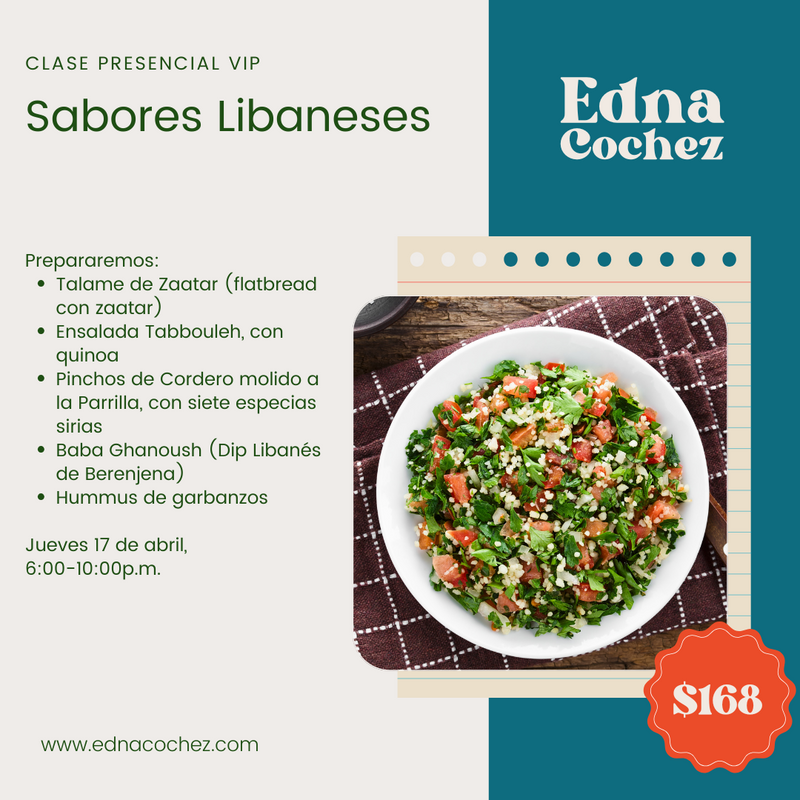Clase Presencial VIP - Sabores Libaneses